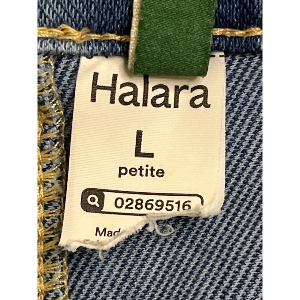 Halara Flex Asymmetric Low Rise Zipper Pockets Baggy Wide Leg, size large petite - Picture 4 of 13